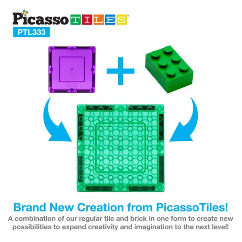 Picasso Tiles - Magnetic Building Bricks And Tiles - 333 Pcs - Image 5
