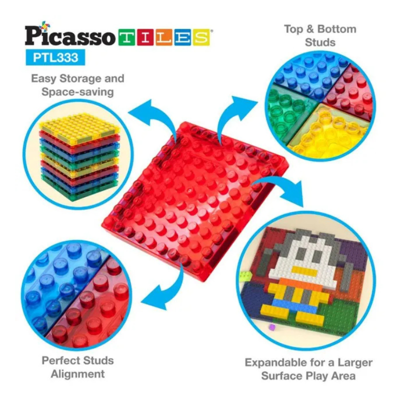 Picasso Tiles - Magnetic Building Bricks And Tiles - 333 Pcs - Image 4