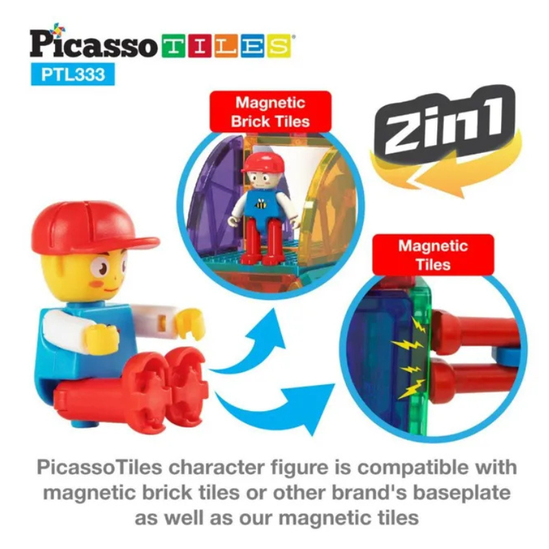Picasso Tiles - Magnetic Building Bricks And Tiles - 333 Pcs - Image 3