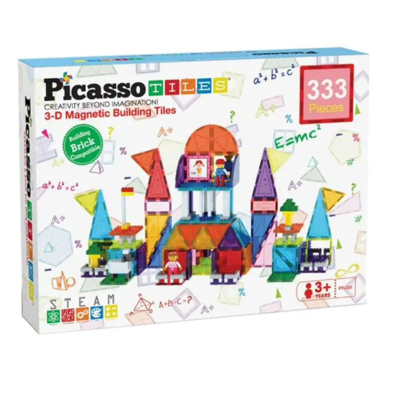Picasso Tiles - Magnetic Building Bricks And Tiles - 333 Pcs