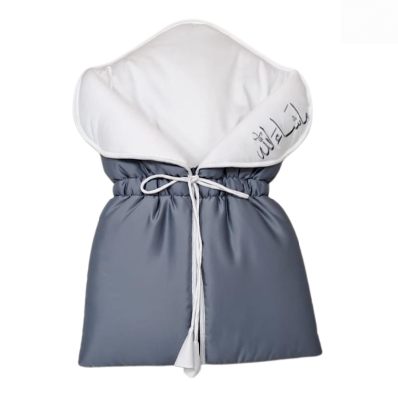 Luxury Baby Sleeping Bag & Diaper Bag Set Elegant Grey - Image 2