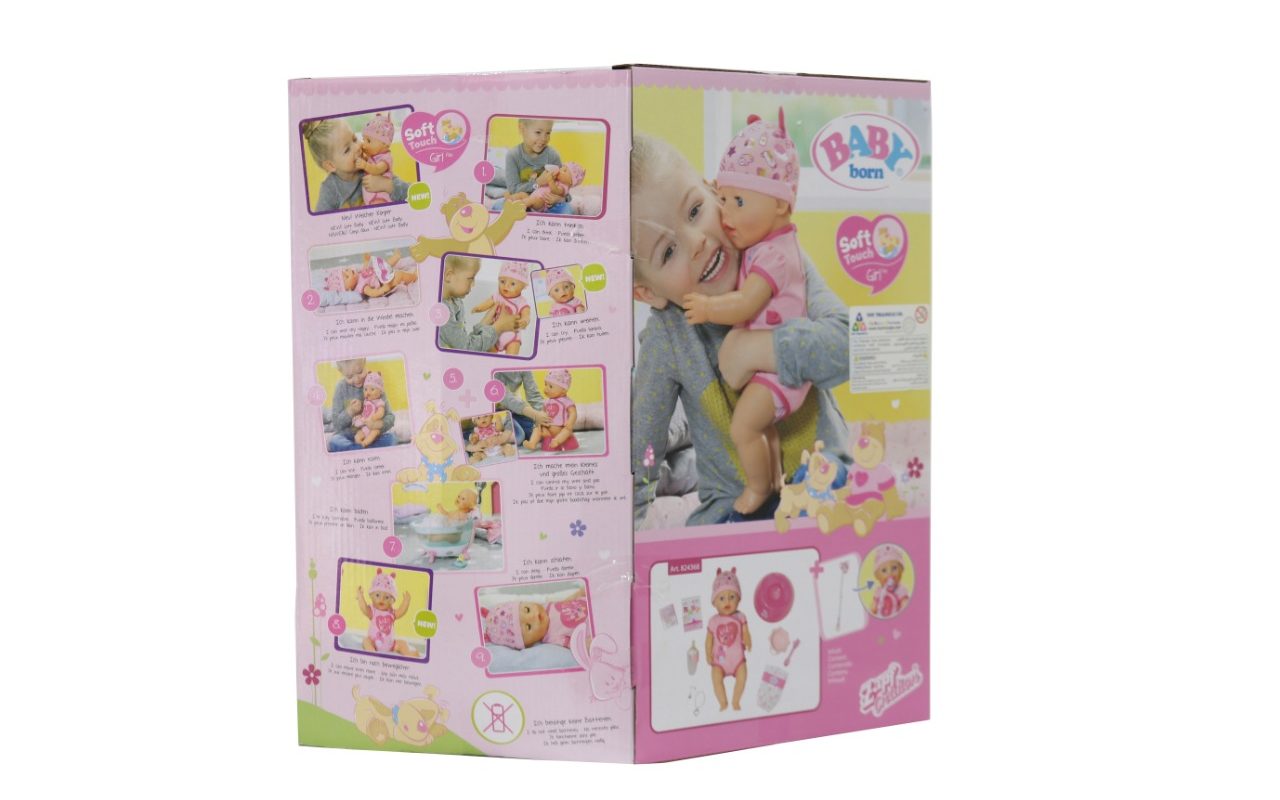 Baby Born Interactive Doll Girl Soft Touch - Toys 4 You