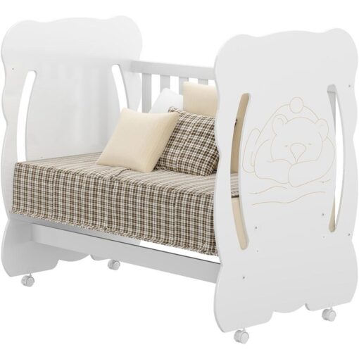 Wooden Baby Bear Crib Cradle 0503