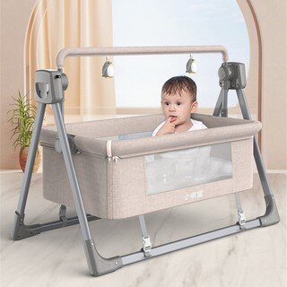Electric Cradle Bed Electric Shaker Baby Shake Bed Beige