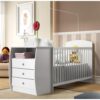 Wooden Baby Crib/Dresser - White Color 0516