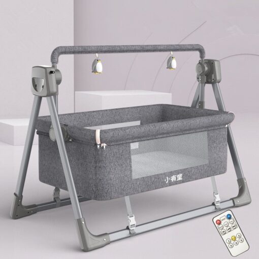 Electric Cradle Bed Electric Shaker Baby Shake Bed For Newborn GRAY