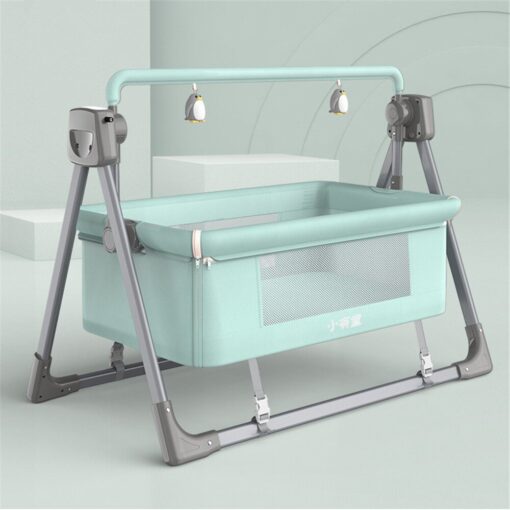 Electric Cradle Bed Electric Shaker Baby Shake Bed For Newborn GREEN