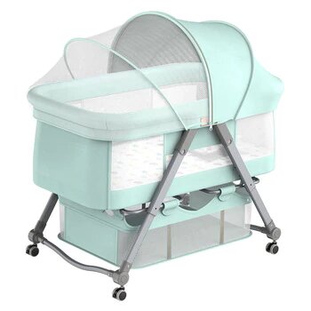 Baby Crib Cradle Newborn Movable Portable Nest Crib Baby Travel Bed GREEN