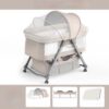 Baby Crib Cradle Newborn Movable Portable Nest Crib Baby Travel Bed Beige