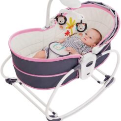 Baby Bassinets & Rocking Chairs 5 in 1 Cradle Bed (PURPLE)