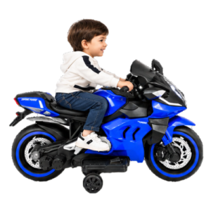 Kids Electric Ride-On Sport Motorcycle – Blue - Image 5