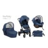 BURBAY baby stroller 3 in 1 with car seat carry cot E70 BLUE