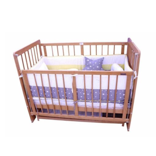 Monami Wooden Baby Crib Brown