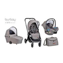 4 In 1 Baby Sroller With A Unique Design - E70-Grey/White