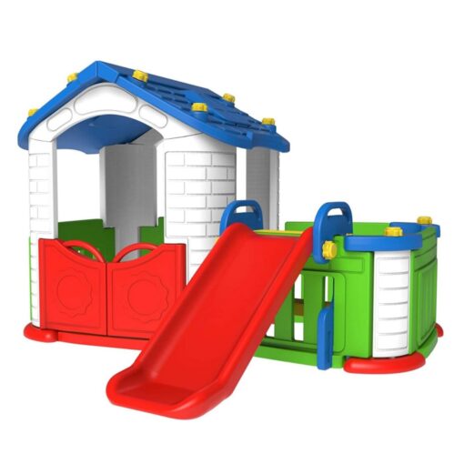 Plastic Big Playhouse Red House with Slide CHD-354