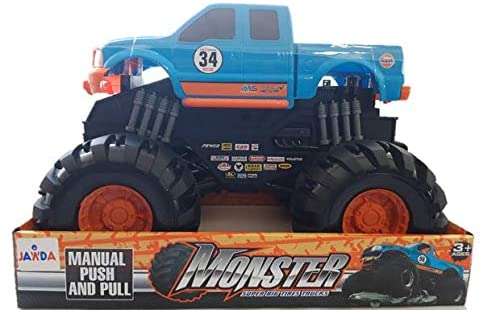 Monster Truck Pick-Up Friction Car Blue & Gray