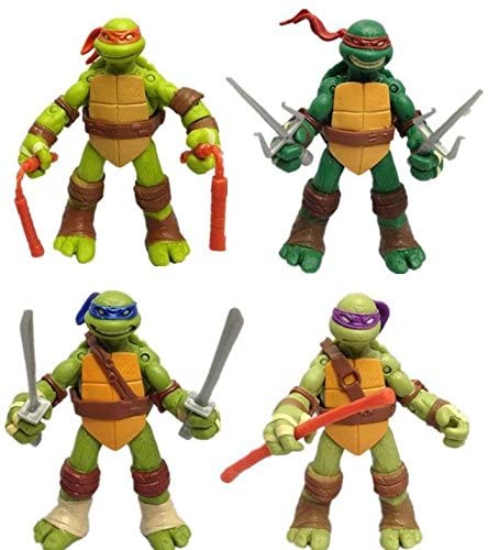 4 Pcs/set 12cm Teenage Mutant Ninja Turtles Action Figure Anime Model