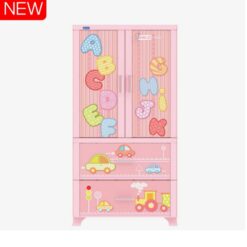 Kids & Adults Plastic Cabinet Drawers Big Size ABC Pink - 1158-C