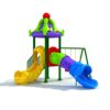 Kids Playground with 2 persons swing, 2 slide and 1 dome SIZE: N01404
