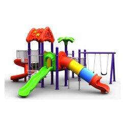 Kids Playground Swing 3 Slides, 1 Dome, & 1 Tunnel Size 790 x 660 x 370 cm.