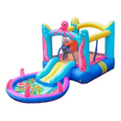 Octopus Design Inflatable Toddler Bounce House Kids Bouncy Castle