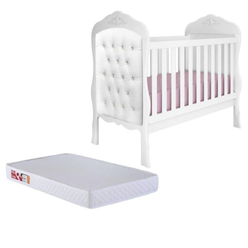 Cradle Bed Realeza With Captone Suede Royalty White 90250