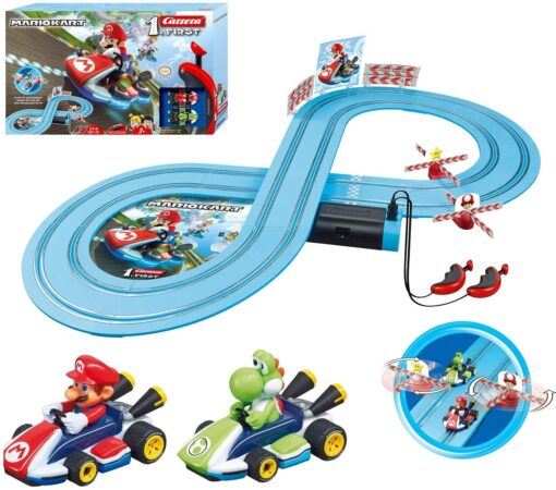 Carrera First Mario Kart -Slot Car Race Track With Spinners-Includes 2 Cars