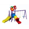 Plastic Children's Outdoor Playground With Slides And Swings N02001