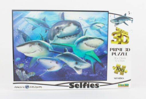Prime3D - Shark Selfie 3D Puzzle - 100 Pcs