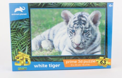 Prime3D - White Tiger 3D Puzzle - 63 Pcs