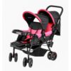 Baby Plus - Twin Stroller With Reclining Seat - Pink BP-7743
