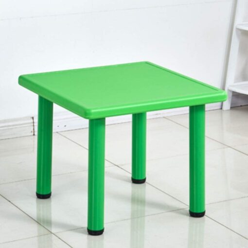 Square Plastic Study Table For Kids Green