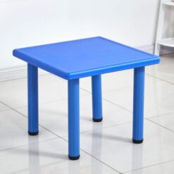 Square Plastic Study Table For Kids Blue