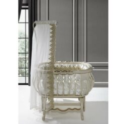 Monami Baby Bed Royal With Mosquito Net-Gray & Cream