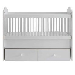 Monami Wooden Baby Cradle Bed – 60x120cm 6612 White – TR-6612-01