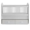 Monami Wooden Baby Cradle Bed - 60x120cm 6612 White - TR-6612-01