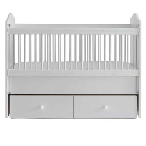 Monami Wooden Baby Cradle Bed - 60x120cm 6612 White - TR-6612-01