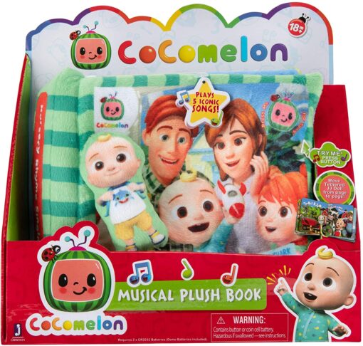 Cocomelon Musical Nursery Rhyme Singing Time Plush Book For Kid's