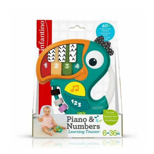 Infantino Piano & Numbers Learning Toucan Educational Toys