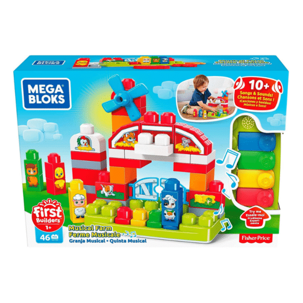 Mega Bloks Musical Farm Building Toys-GCT50