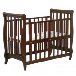 Monami Mahogany Baby Bed For Newborn-BP-066LB