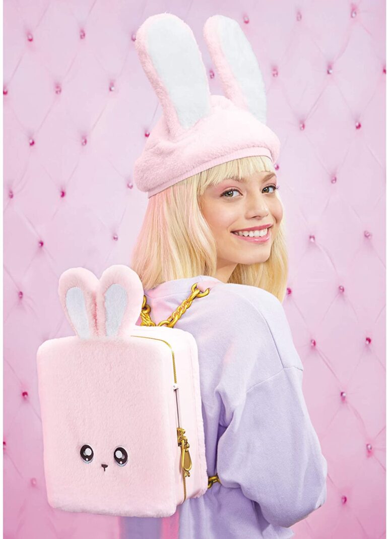 Na Na Na Surprise 3-in-1 Backpack Bedroom Pink Bunny Playset Aubrey Heart Doll