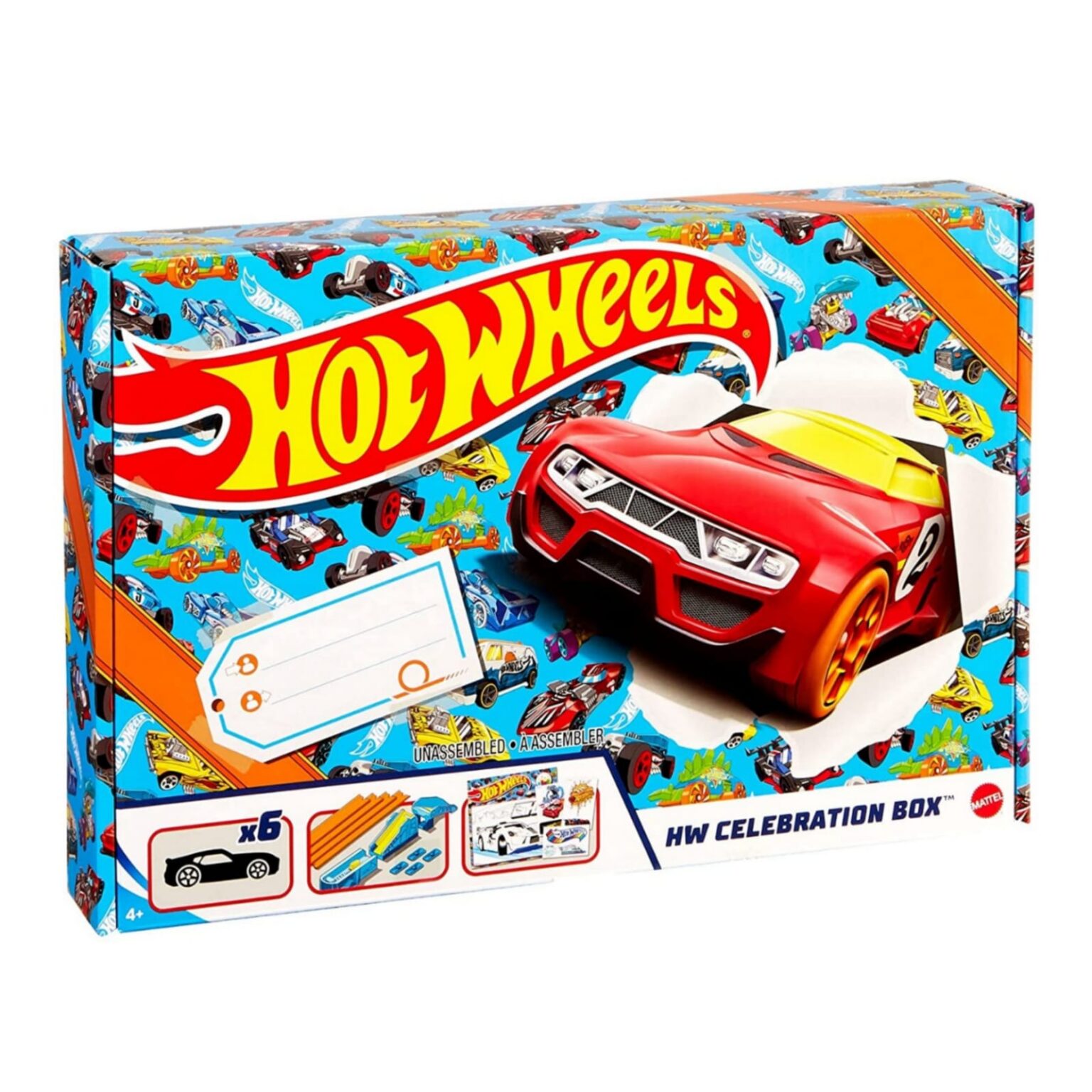 Hot Wheels Celebration Box Complete Starter Set With 6 Cars GWN96
