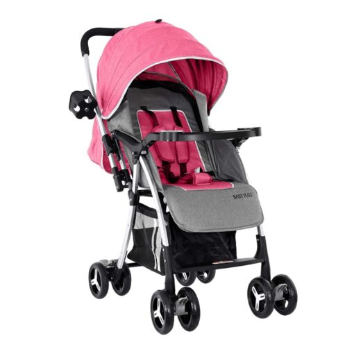 Baby Plus Pink Stroller Cum Pram 0-36 M - BP8291