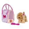 Pucci Pups Gold & Pink Heart Print Glam Bag w/Cocker Spaniel 8 inches -ST8342Z