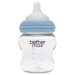 Brother Max PP Extra Wide Neck Bottle 160ml + S Teat - Blue -BM109