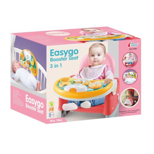 Easygo - 3-in-1 Booster Seat - Pink+ - 9788-MS