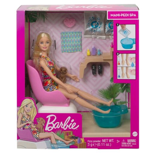 Barbie Mani-Pedi Spa Playset with Blonde Barbie Doll - GHN07