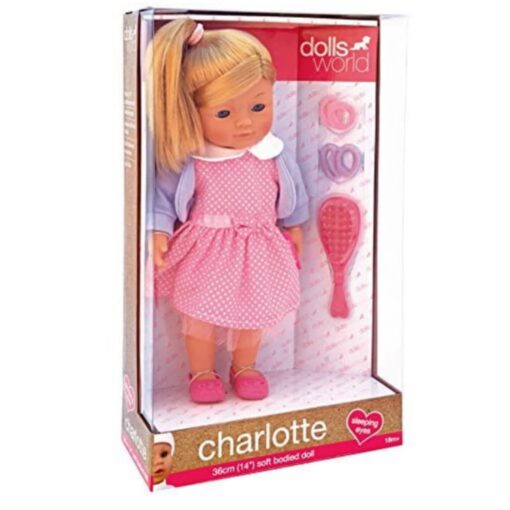 Dolls World Charllote 36Cm (14 inch) Soft Bodied Girl Doll - 8113