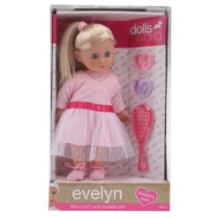Dolls World Evelyn 30cm Soft-Bodied Doll - 844-FG